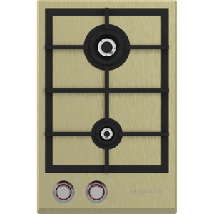 Spezialist 34cm 2 Burner Natural Gas Stainless Steel Plate Brass Surface Cooktop