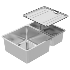 Abey Lago 1 and 3/4 Bowl Sink with Drainer Tray