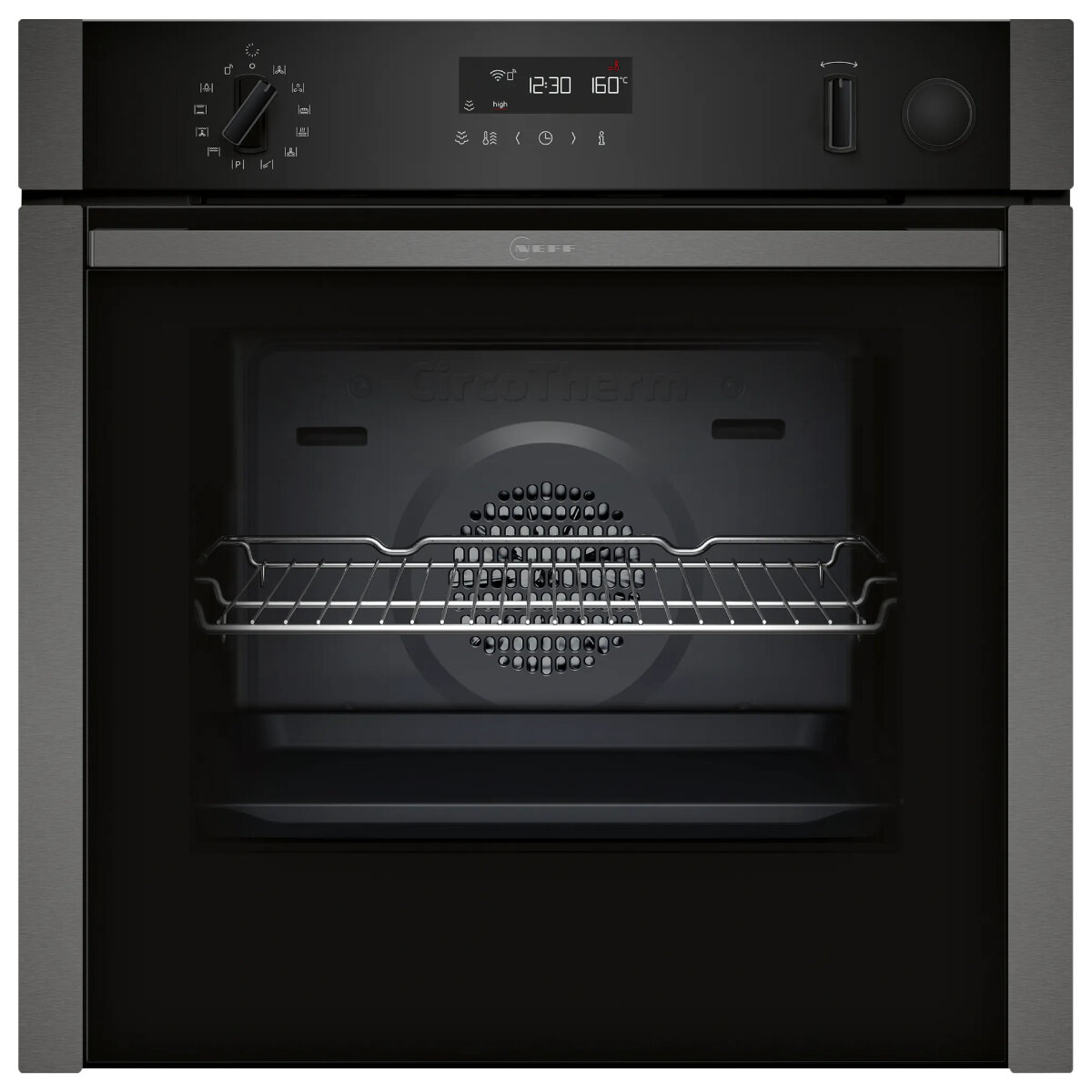 NEFF 60cm Pyrolytic Built In Oven with Added Steam Function Graphite Grey B5AVM7AG0A Winning Appliances