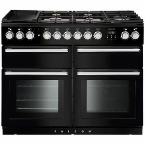 Falcon 110cm Nexus SE Freestanding Dual Fuel Oven/Stove Black and Chrome