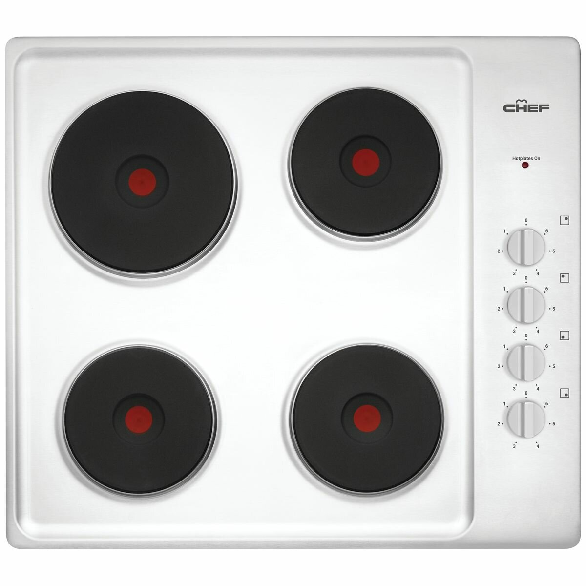 Chef 60cm Electric Stainless Steel Cooktop CHS642SB Winning Appliances