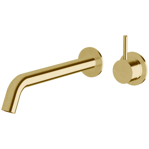Sussex Taps Virgo Wall Basin or Bath Mixer Outlet System 250mm LUXPVD Brushed Pure Gold VGWBBMOS25001-60