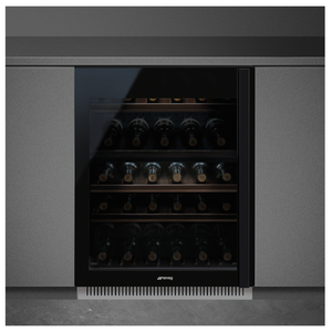 Smeg Dolce Stil Novo Built-In Wine Cooler - Left Hinge Black