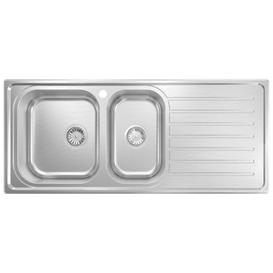 Abey Euronox 1 and 1/2 Bowl Right Hand Drainer Sink