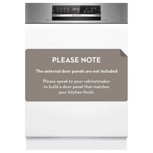 Bosch 60cm Series 8 Semi Integrated Dishwasher Brushed Steel