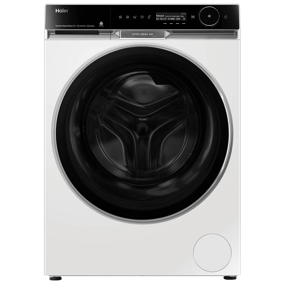 Haier 600 Series 12kg Front Load Washer with UV Protect White