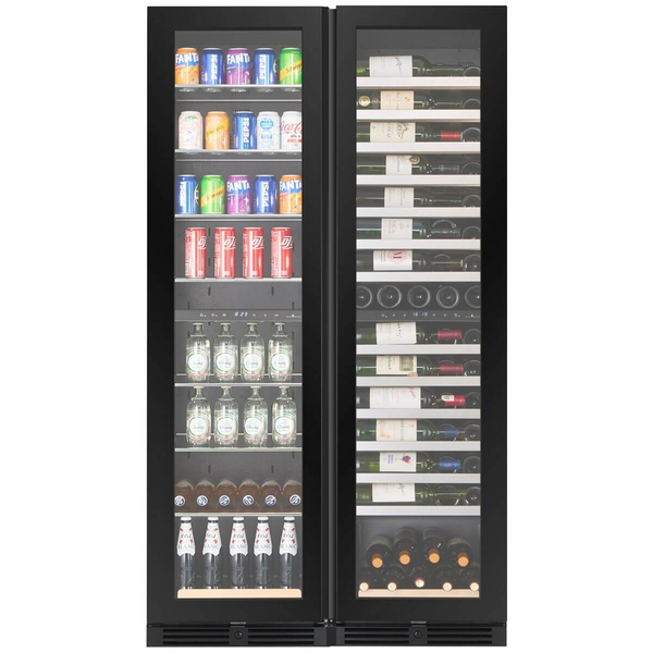 KingsBottle Atelier Ensemble Wine and Beverage Fridge KB245BW3-BK