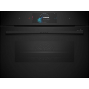 Bosch Series 8 Accentline Built-In Compact Oven with Steam Function Black CSG958DB1