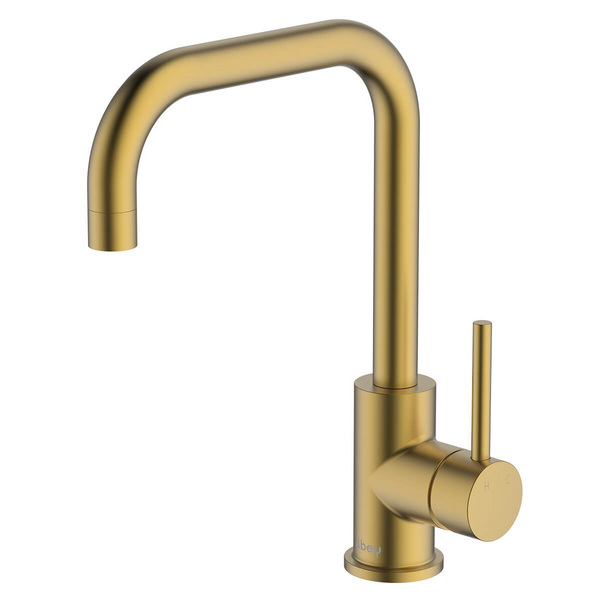 Abey Lucia Lead-Free Square Sidelever Mixer Tap Brushed Brass 3K3-BB-LF