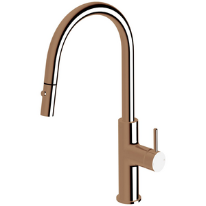 Sussex Taps Virgo Sink Mixer Pull Out Spray Tap LUXPVD Silk Rose Gold