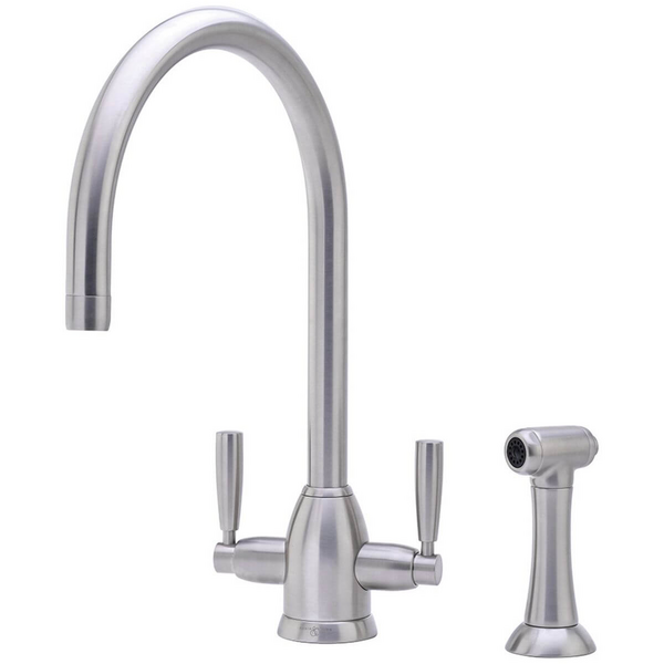 Shaws by Perrin & Rowe Silverdale Kitchen Mixer with Rinse Pewter AUSH4866PF-3