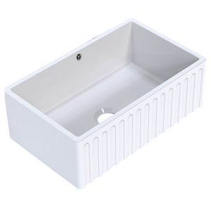 Turner Hastings Cove 75 Fireclay Butler Single Bowl Sink With Overflow