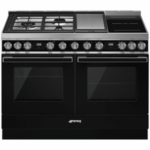 Smeg 120cm Portofino Pyrolytic Freestanding Dual Fuel Oven/Stove