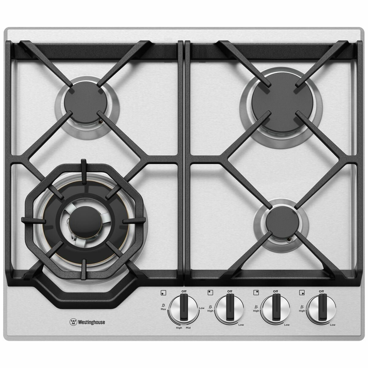 Westinghouse 60cm 3 burner natural gas cooktop sales whg638bc