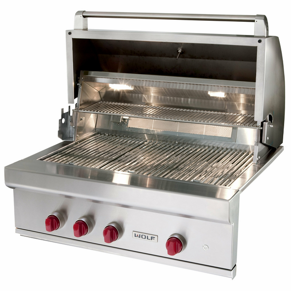 WOLF 107cm Built in Outdoor Natural Gas BBQ with Griddle Plate