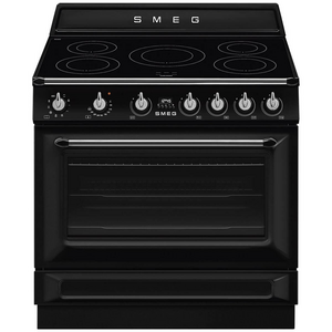 Smeg 90cm Victoria Freestanding Cooker with Induction Hob Black