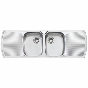Oliveri Monet Double Bowl with Double Drainer Topmount Sink