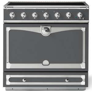 La Cornue Albertine 90cm Induction Freestanding Oven Graphite with Polished Chrome