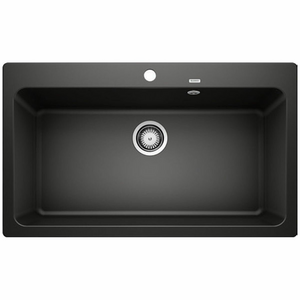 Blanco NAYA XL 9 Single Large Bowl Inset with Overflow and Tap Ledge