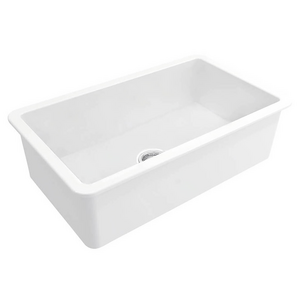 Turner Hastings Cuisine 81 x 48 Fine Fireclay Single Bowl Sink Gloss White