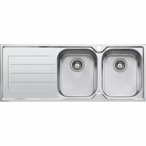 Oliveri Flinders Double Bowl Sink with Drainer