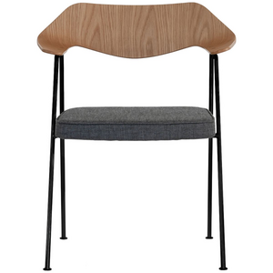 Case Furniture 675 Armchair in Oak - Black Frame and Elum Dark Fabric RD301OELUM2BLK