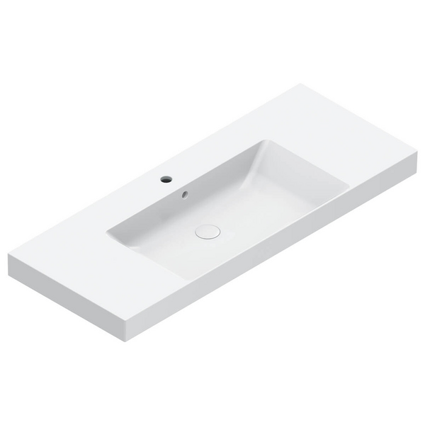 Catalano Zero 1250x500 Basin Gloss White 1 Taphole 0121261001