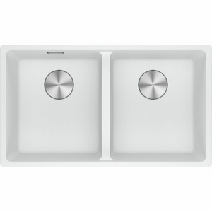 Franke Maris 350mm Double Bowl Topmount Sink Polar White