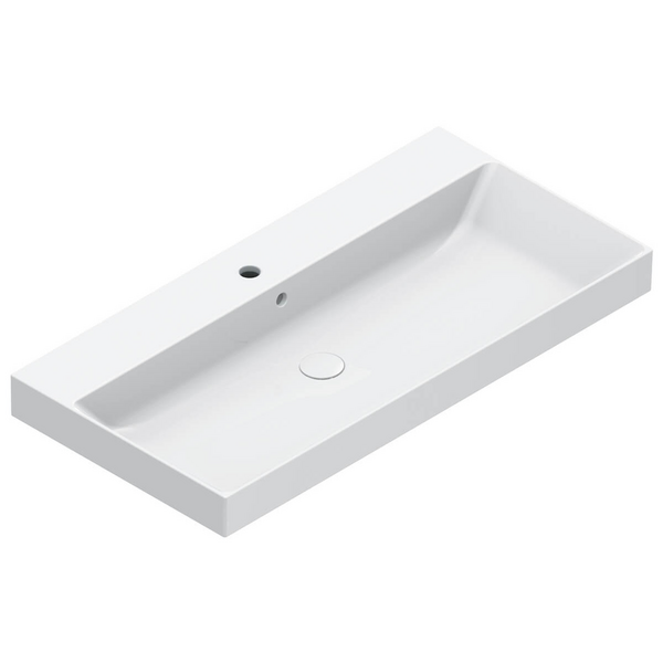 Catalano Zero 1000x500 Basin Gloss White 1 Taphole 0121001001