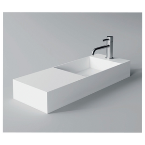 Studio Bagno Spy 75 Bench or Wall Basin with 1 Tap Hole - Gloss White SPY75-1 SPY751