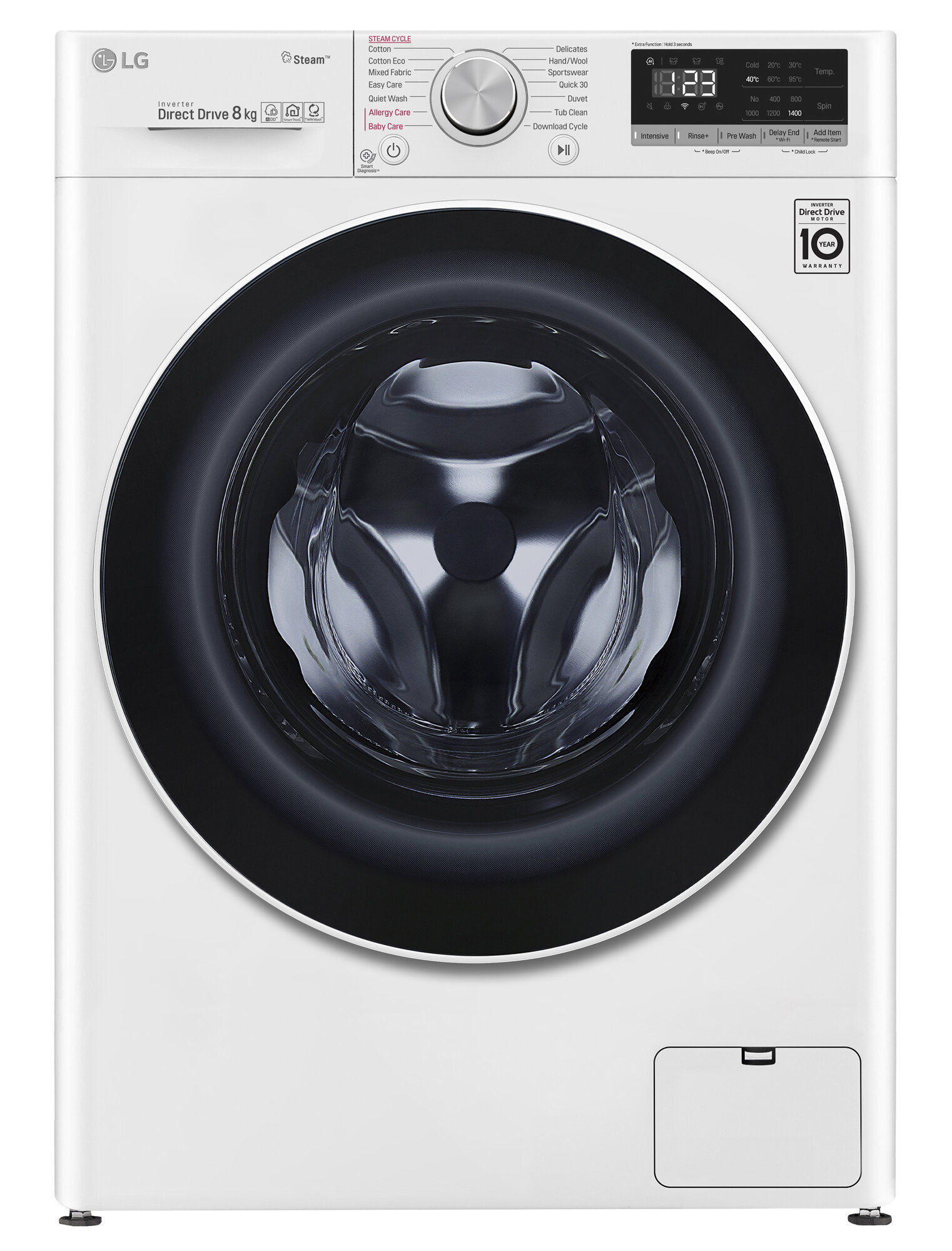 Lg front load online washer water usage