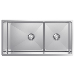 Abey Piazza 1 and 3/4 Square Bowl Sink Stainless Steel