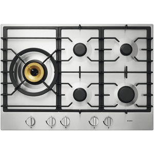 ASKO 75cm Natural Gas Cooktop with Super Flex Wok Burner Stainless Steel