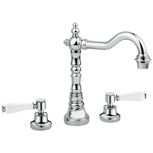 Armando Vicario Provincial 3 Piece Basin Set with Lever Handles Chrome 500304
