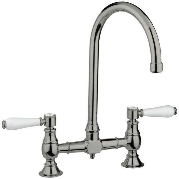 Armando Vicario Provincial Exposed Breech Kitchen Tap Brushed Nickel 400160BN-LF