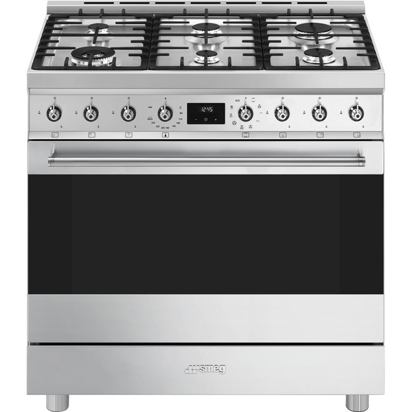 Smeg 90cm Victoria Freestanding Cooker with Induction Hob Black TR90IBL2 Winning Appliances