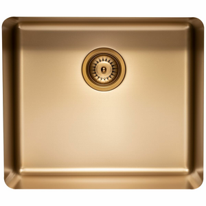 Titan Essentials 500mm Single Bowl Kitchen Sink - Brass