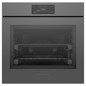 Fisher & Paykel 60cm Series 11 Minimal Handleless Combi-Steam Oven Grey Glass