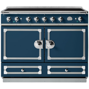 La Cornue Cornufe 110cm Induction Freestanding Oven Winter Sky with Polished Chrome