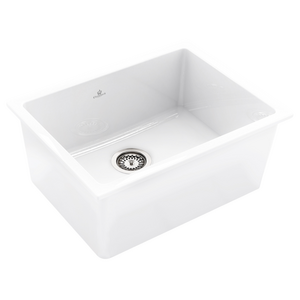 Abey Chambord Constance III Fireclay Sink - White