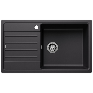 Blanco LEGRA XL 6S Single Bowl Top Mount Sink with Left Hand Drainer Silgranit Black