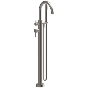 Rogerseller Tonic Freestanding Bath Mixer with Handshower - Brushed Nickel 3606016407