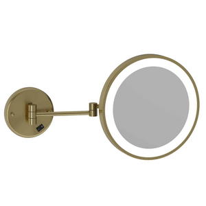 Thermogroup Ablaze 250 3x Magnification Concealed Bathroom Shaving Mirror - Brushed Brass L252CSMCBB