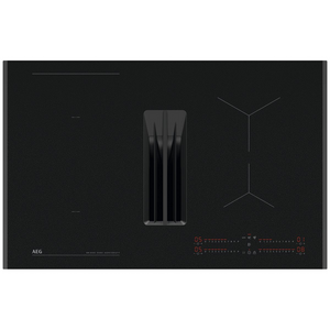 AEG 80cm 6000 Series 4 Zone Induction Cooktop with Integrated Rangehood
