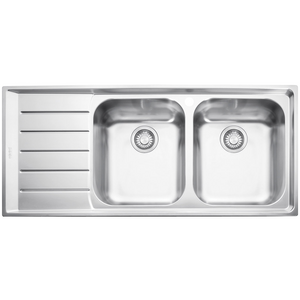 Franke Neptune Double Bowl Sink with Left Hand Drainer