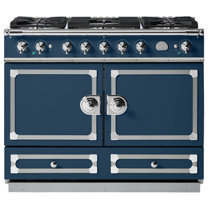 La Cornue Cornufe 110cm Dual Fuel Freestanding Oven Winter Sky with Polished Chrome