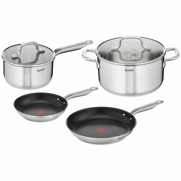 Tefal Virtuoso Stainless Steel Pan 4 Piece Cookware Set E491S474