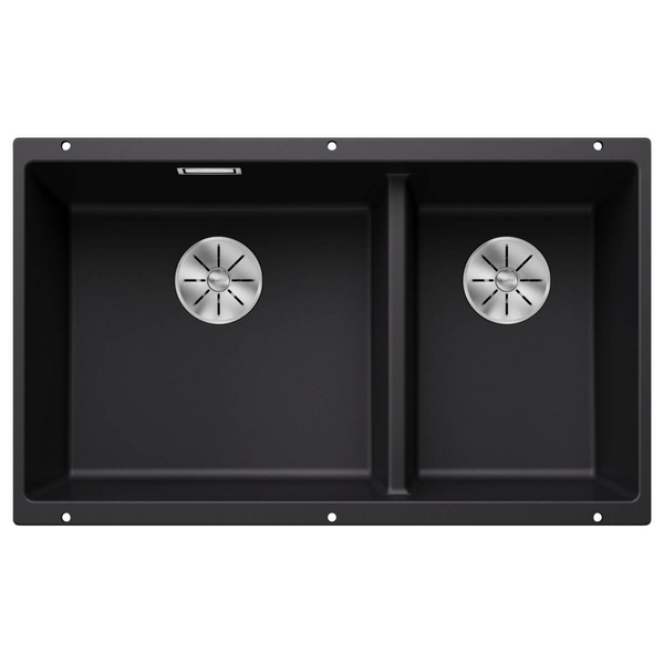 Blanco SUBLINE 430/270 Double Bowl Undermount Sink Black 528009
