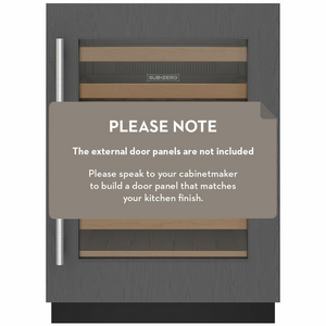 Sub-Zero Designer 42 Bottle Underbench Integrated Wine Cabinet Right Hinge ICBDEU2450WRH