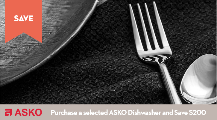 Purchase a selected ASKO Dishwasher and Save $200